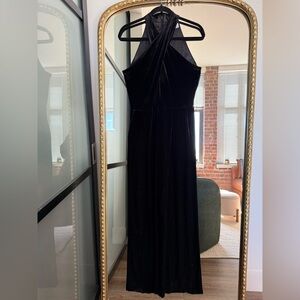 Tahari Arthur  Black Velvet Pant Jumpsuit